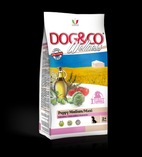 Dog&amp;co wellness puppy medium/maxi kuře s rýží 12kg (super-premium)  (kompletní vyvážené krmivo štěňata středních a malých plemen)