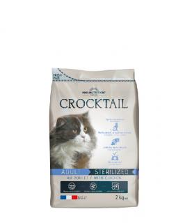 DOPRODEJOVÁ CENA - CROCKTAIL adult sterilized kuře 2kg (super-premium)  (kompletní vyvážené krmivo pro dospělé kastrované kočky)