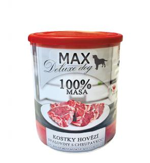 MAX deluxe KOSTKY HOVĚZÍ SVALOVINY S CHRUPAVKOU  800g - BALENÍ 8ks