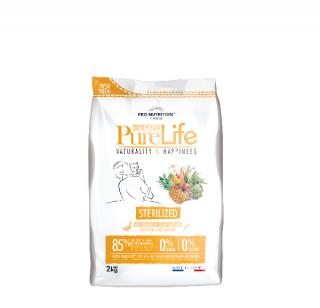 PURE LIFE FOR CATS sterilized 2kg (super-premium)  (Kompletní krmivo starší kastrované kočky)
