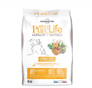 PURE LIFE FOR CATS sterilized 8kg (super-premium) (Kompletní krmivo starší kastrované kočky)