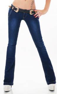 Dámské džíny SLIM s opaskem (Dámské džíny)