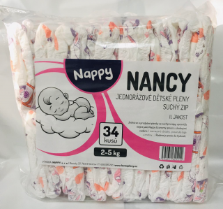 Dětské plenky Nancy 2-5 kg 34 ks