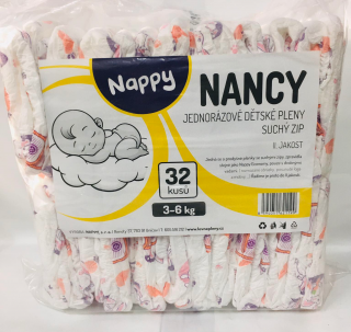 Dětské pleny Nancy 3-6 kg 32 ks