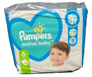 Pampers Active Baby Plenky Velikost 6, 68 Plenek, 13–18 kg