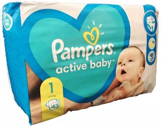 Pampers Pleny Active Baby 1 (2-5 kg)  43ks