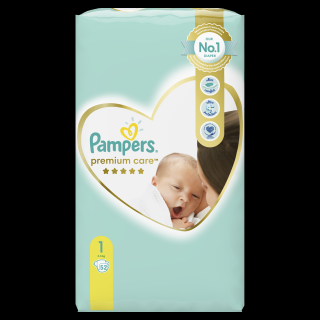 Pampers Premium Care vel. 1, (2-5 kg) 52 ks