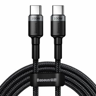 Baseus Cafule kabel USB-C PD / USB-C PD 2.0 / 2m / 5A / 100W / 20V černá/šedá CATKLF-ALG1
