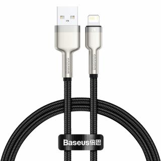 Baseus Cafule Metal USB kabel - iPhone Lightning / 0,25m / 2,4A černý CALJK-01