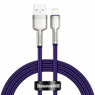 Baseus Cafule Metal USB kabel - iPhone Lightning / 1m / 2,4A fialový CALJK-A05