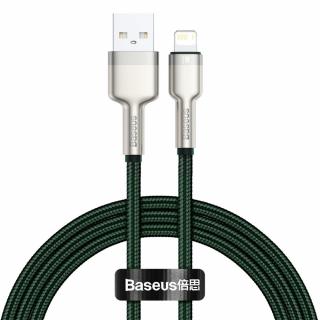 Baseus Cafule Metal USB kabel - iPhone Lightning / 1m / 2,4A zelený CALJK-A06