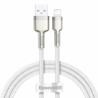 Baseus Cafule Metal USB kabel - iPhone Lightning / 2m / 2,4A bílý CALJK-B02