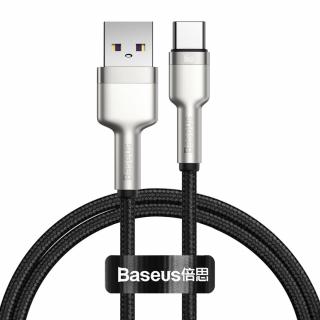 Baseus Cafule Metal USB kabel - USB-C / QC / 1m / 66W černý CAKF000101