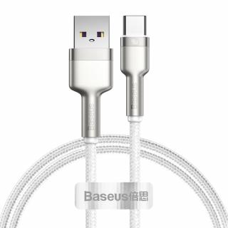 Baseus Cafule Metal USB kabel - USB-C / QC / SCP / 2m / 4A / 40W bílý CATJK-B02