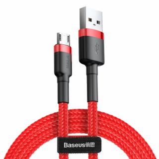 Baseus Cafule USB kabel - Micro USB / 1m / 2,4A / QC 3.0 červený CAMKLF-B09