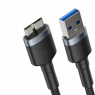 Baseus Cafule USB kabel USB 3.0 - Micro USB SuperSpeed šedý 2A / 1m CADKLF-D0G