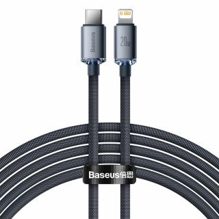Baseus Crystal Shine kabel USB-C PD / Apple Lightning 2m / 20W černý