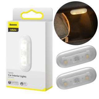 BASEUS DGXW-02 2x přídavné bezdrátové led světlo do auta / místnosti - bílé