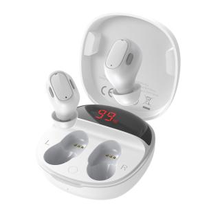 Baseus Encok WM01 Plus TWS earphone bezdrátová sluchátka bluetooth BT 5.0 bílé NGWM01P-02