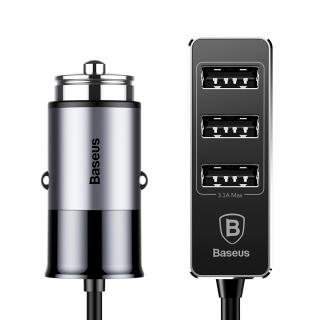 Baseus Enjoy Together nabíječka do auta 4 x USB (5,5A) CCTON-0G stříbrná