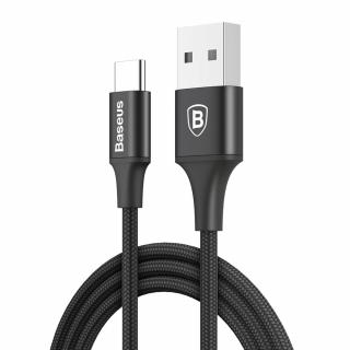 Baseus Rapid USB kabel - USB-C / 2m / 2A / LED černý CATSU-C01