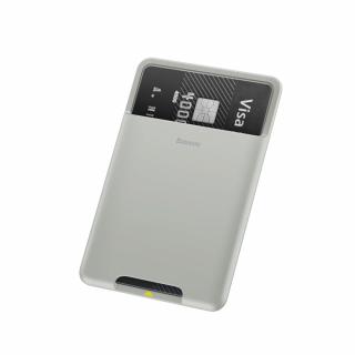Baseus samolepící pouzdro na kreditní kartu světle šedé ACKD-B0G