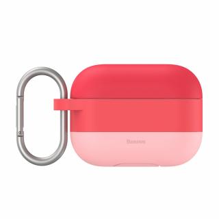 Baseus silikonové pouzdro s karabinou pro Apple AirPods PRO colored pink WIAPPOD-E04