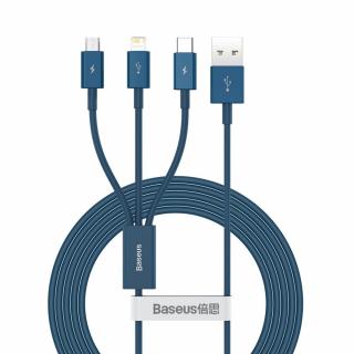 Baseus Superior CAMLTYS-03 USB kabel 3v1 Micro USB / USB-C / Apple Lightning 1,5m / 3,5A