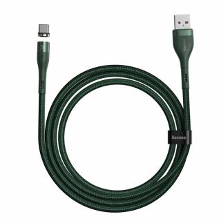 Baseus Zinc CATXC-N06  magnetický USB kabel USB-C 1m / 5A / AFC / QC zelený