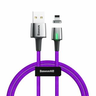 Baseus Zinc magnetický USB kabel - iPhone lightning 2m / 1,5A fialový CALXC-B05