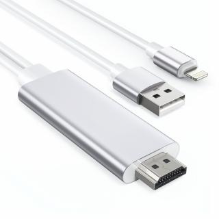 Choetech kabel HDMI + USB / Apple Lightning /1,8m