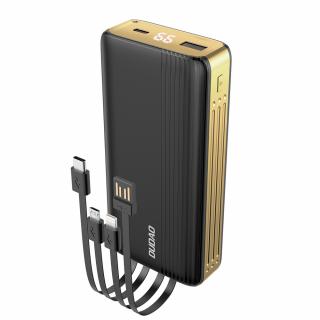 Dudao K4Pro PowerBanka USB / USB-C / 4x kabel / 20000mAh / 2A / LED / black-gold