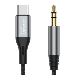 Dudao L11ProT Aux kabel - USB-C / 3,5mm jack / 1m černý