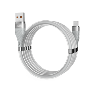 Dudao L1xsM USB kabel s magnetickým svíjením - Micro USB / 1m / 5A / světle šedý