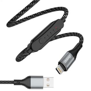 Dudao L7xsL USB kabel - iPhone Lightning / 1m / 5A černý s regulací času dobíjení