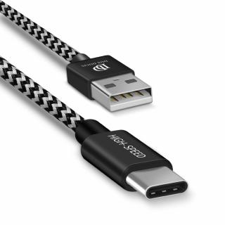 Dux Ducis K-ONE series USB kabel - USB-C / 1m / 2,1A černá / bílá