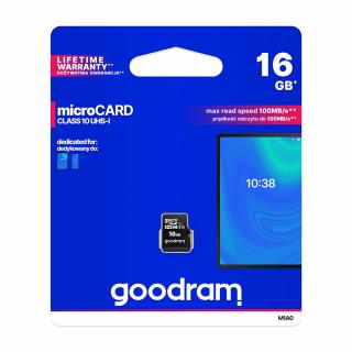 Goodram Micro SDHC 16GB Class 10, UHS-I , 100MB/s (M1A0-0160R12)