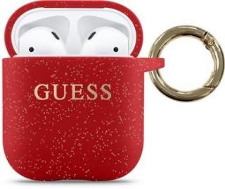 Guess silikonové pouzdro pro Apple AirPods 1/2 červené GUACCSILGLRE