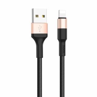 HOCO X26 Xpress USB kabel - iPhone lightning 1m / 2A černá / zlatá