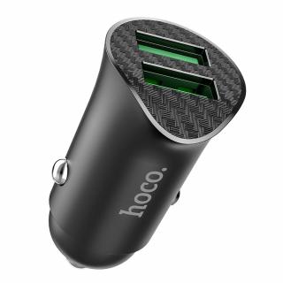 HOCO Z39 nabíječka do auta 2x USB / QC 3.0 / 18W - černá