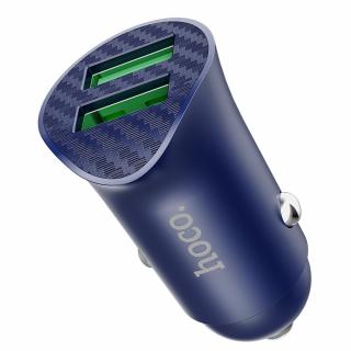 HOCO Z39 nabíječka do auta 2x USB / QC 3.0 / 18W - modrá