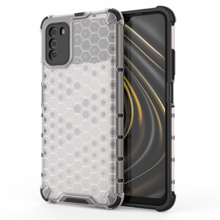 HoneyComb Armor Case odolné pouzdro pro Xiaomi RedMi 9T / POCO M3 clear white