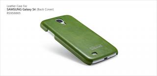 ICARER Leather Back Cover pro Samsung i9500/i9505 Galaxy S4 - zelená