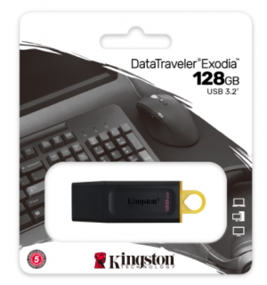 Kingston Exodia DTX/128GB USB 3.2 Flash disk 128GB černý