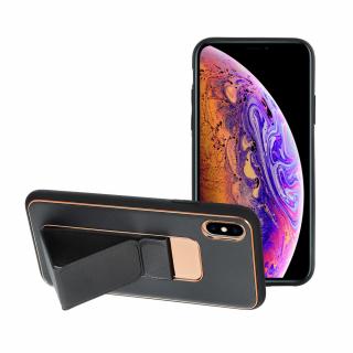 Leather Case Kickstand pouzdro / kryt 3v1 pro Apple iPhone X / Xs černé