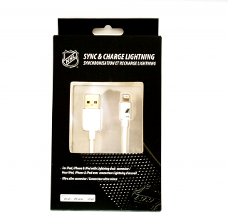 NHL lightning datový / nabíjecí USB kabel pro iPhone / MFI - New Jersey Devils - LGX-11217