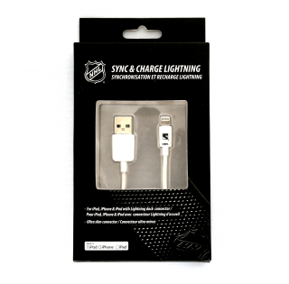 NHL lightning datový / nabíjecí USB kabel pro iPhone / MFI - New York Rangers - LGX-11219