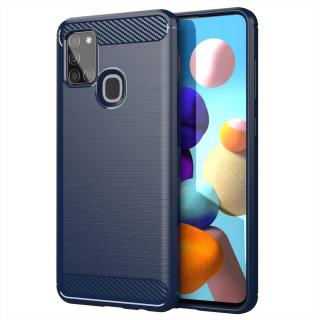 Pouzdro Carbon Case pro Samsung Galaxy A21s modré
