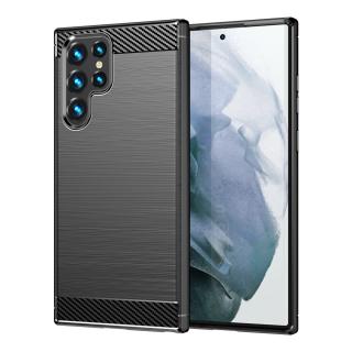 Pouzdro Carbon Case pro Samsung Galaxy S22 Ultra černé