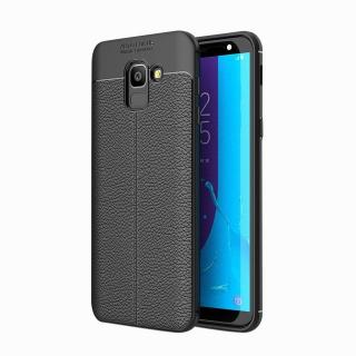 Pouzdro Litchi Case pro Samsung J600 Galaxy J6 2018 černé